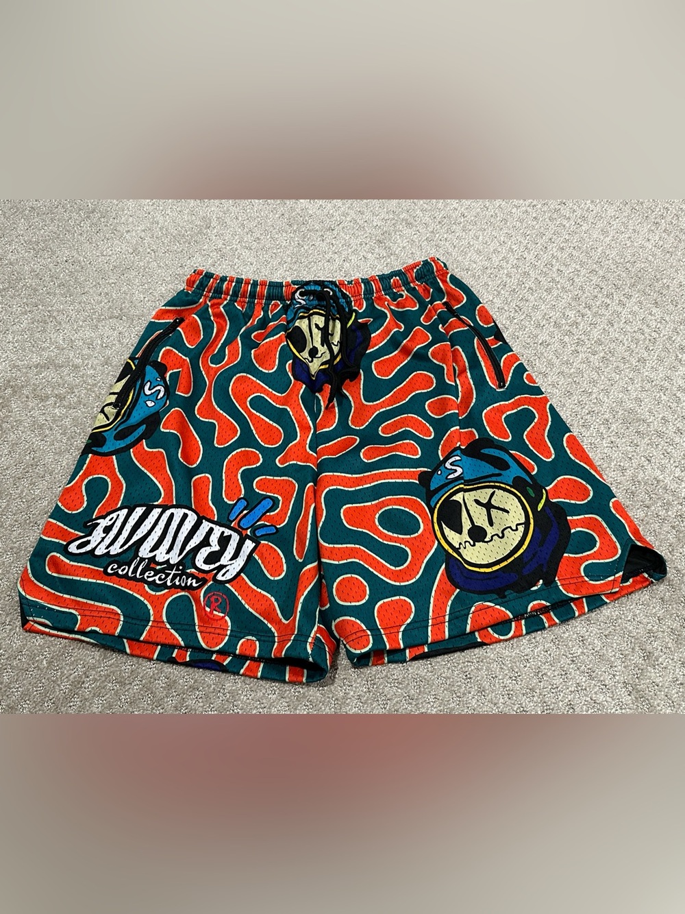 Swavy Collection All-Over Print Mesh Streetwear Shorts